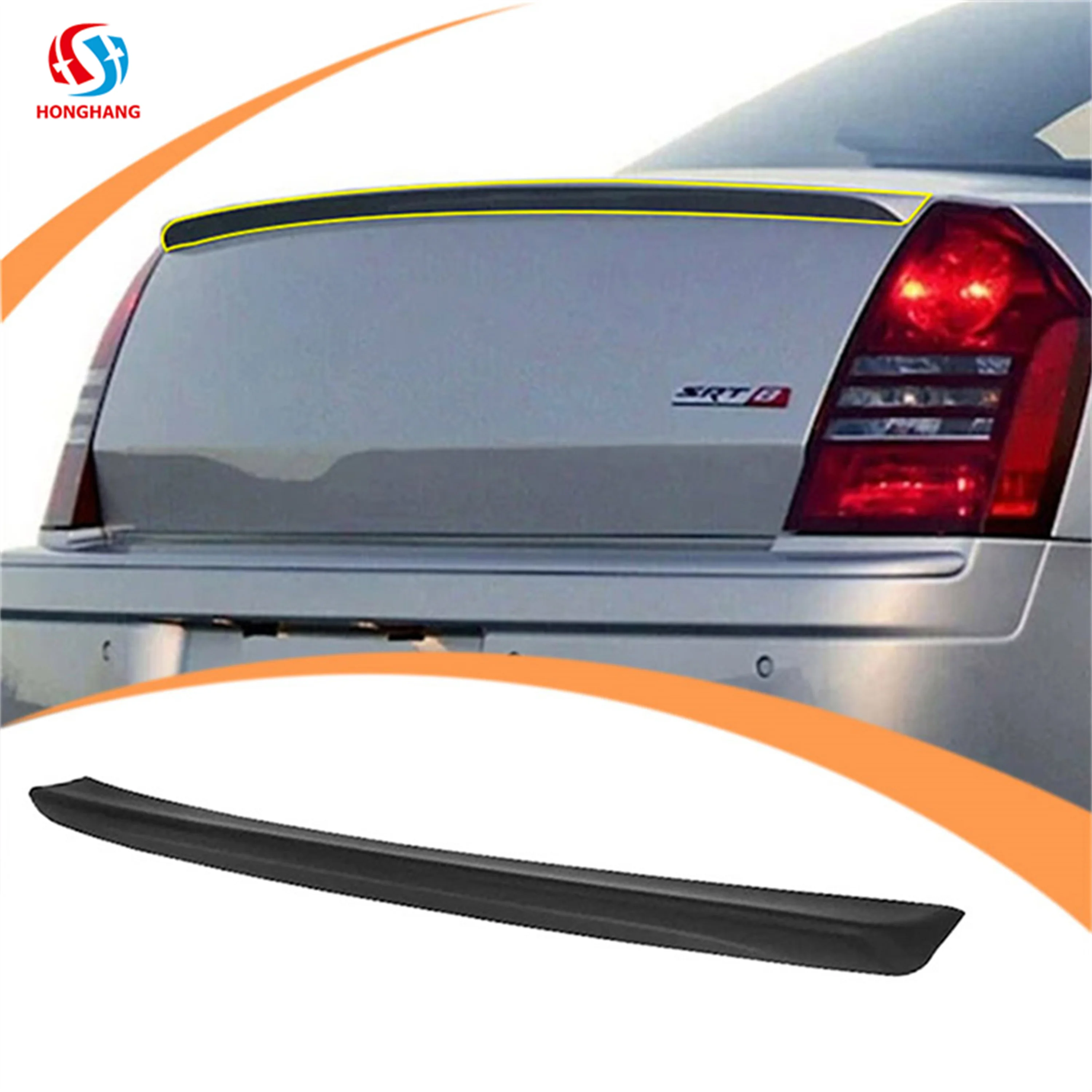 Honghang Auto Accessories Car Parts Rear Wing Spoilers  Rear Wing Trunk Spoilers For Chrysler 300C Rear Spoiler 2011-2019