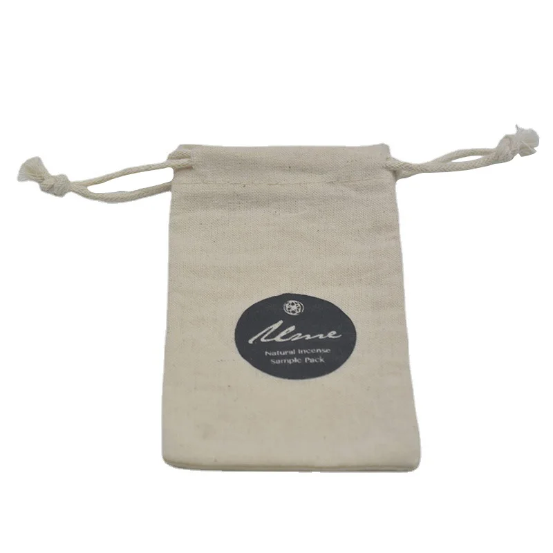 Customized Cotton Canvas Jewelry Bag Small Canvas Gift Jewelry Pouch