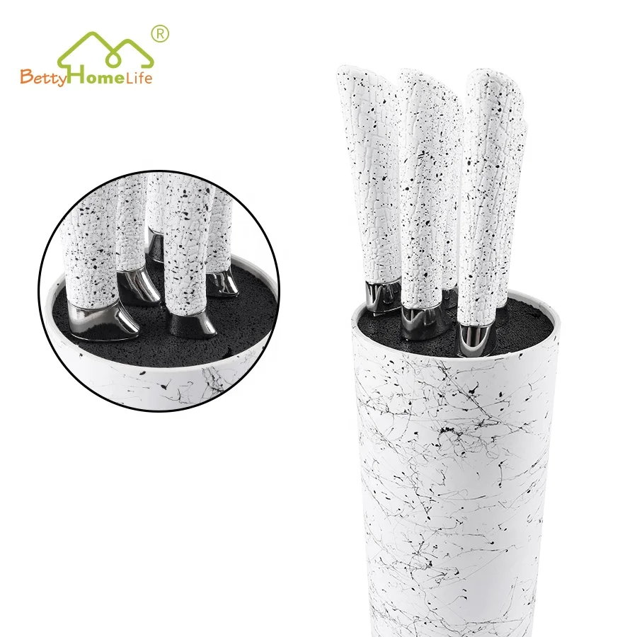 New Arrival Universal Freedom Knife Storage Stand Resin Round Knife Holder Block without Knives for Kitchen