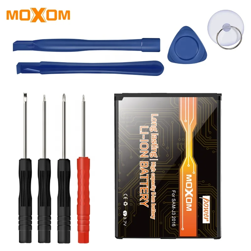 Best selling MOXOM Safe 2600mAh Mobile Phone Battery J3 2016 Replacement Battery for Samsung J3 2016