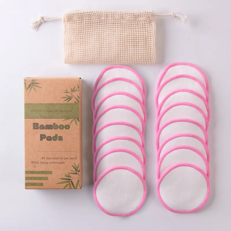 HZM 16 Pcs Facial Washing Sponge Soft Magic Face Cleaning Puff Sponge Organic made by Towel Gourd Pure natural Bamboo Pads