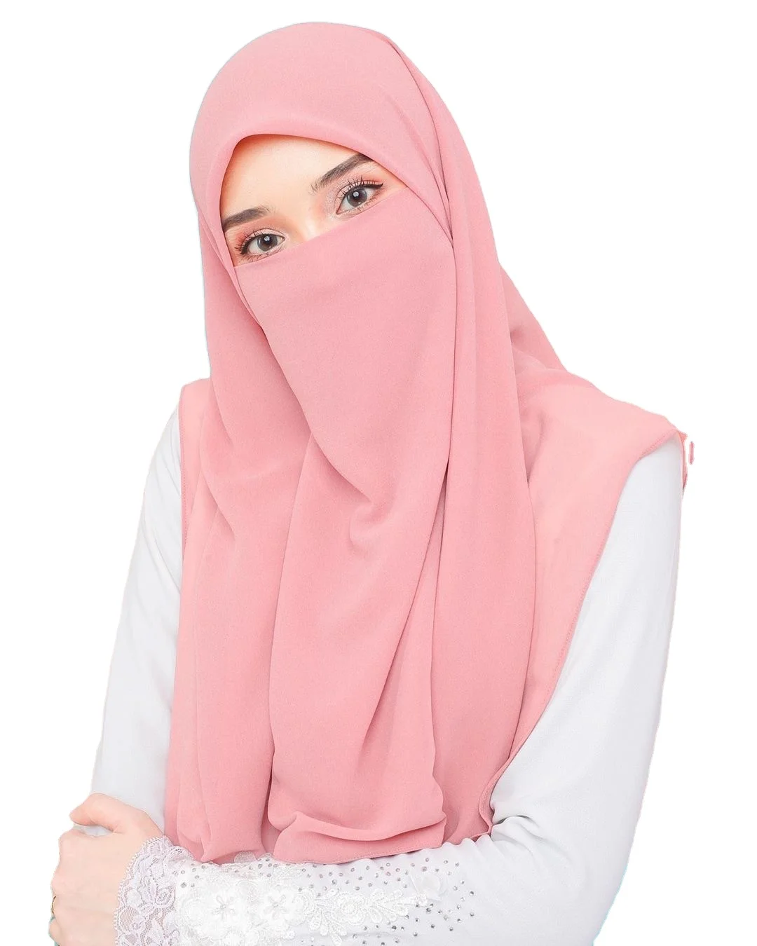 Hot Selling Solid Color Chiffon Scarf Malay Style Convenient Hijab Veil Muslim Scarf Hijab