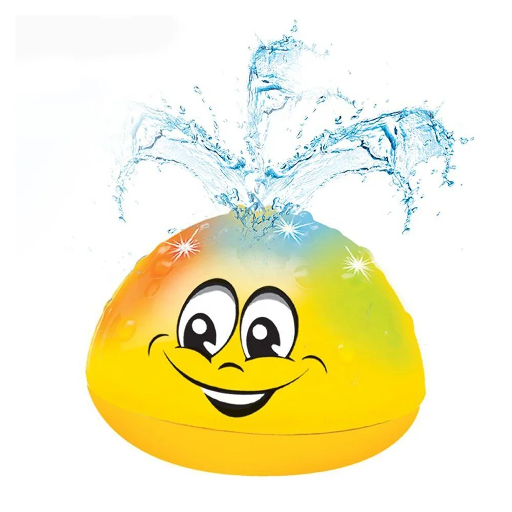 Electric induction flashing ball automatic water spray swimming bath toy for babies kids