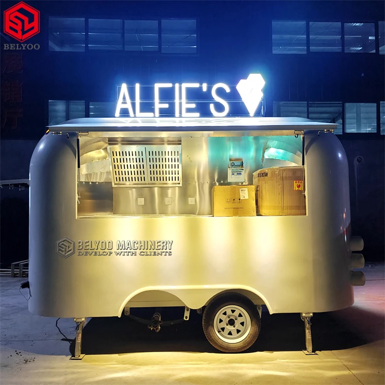 Belyoo Luxury Mobile Beer Bar Airstream Concession Trailer Food Truck Business Trailer