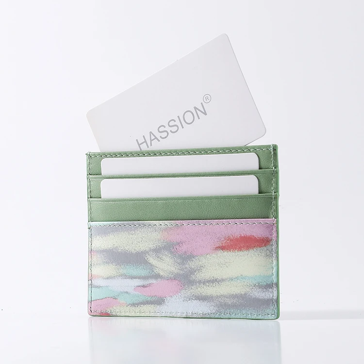 Factory Custom Slim Wallet Rfid Blocking ID Card Holder Color Cardholder Big Capacity Print Leather Card Case Credit Card Holder