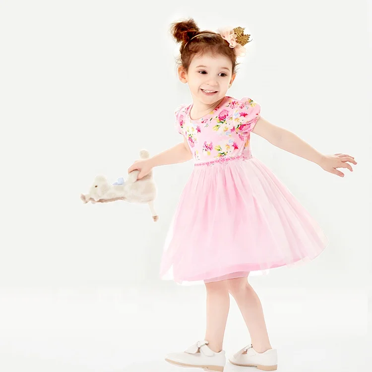 Sweet casual modern girl dress flower girl dress 2 year old girl dress