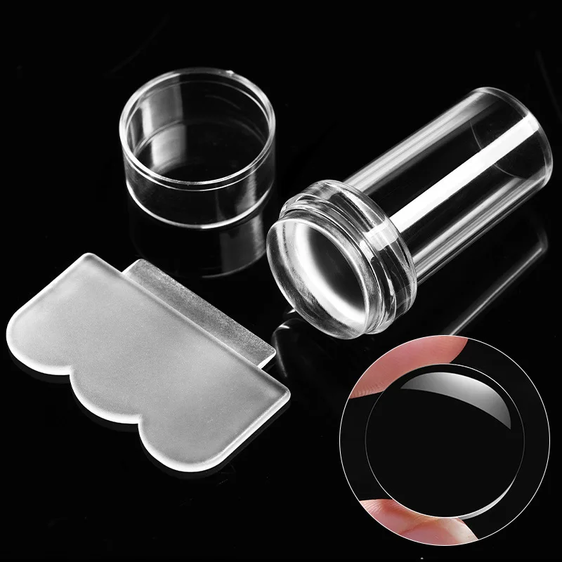 Stock High Quality Clear Nail Printing Machine Silicone Stamping Tools New Nail Impression Kit