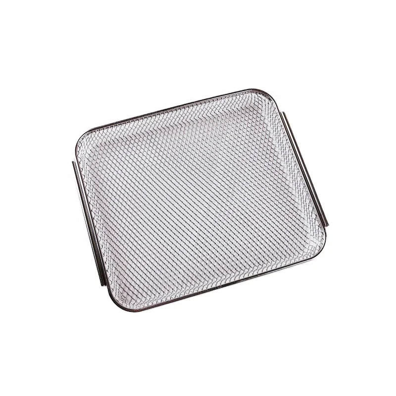 
Air fryer accessories 304 stainless steel grill mesh grill grill fries cage grill basket frying baking utensils parts 