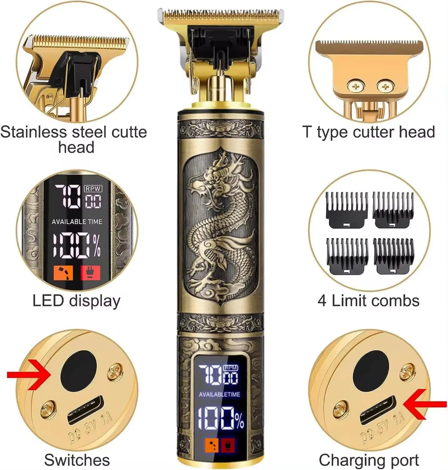 Hair Machine Cutting Professional Hair Cutting Machine Barber Machine   Beard Trimmer For Men