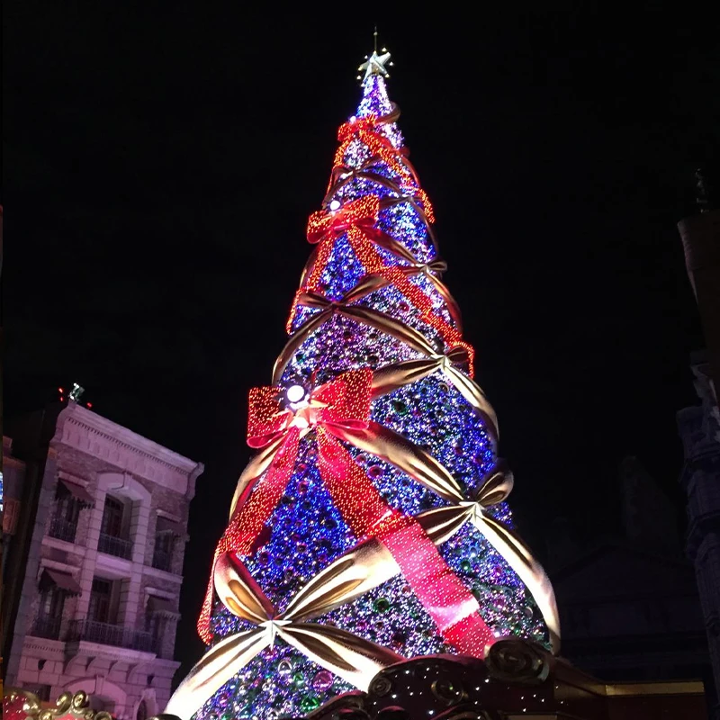 Morden luxury Handmade New Design 15ft 20ft 25ft 30ft Giant Christmas Tree for Outdoor Commercial Centers