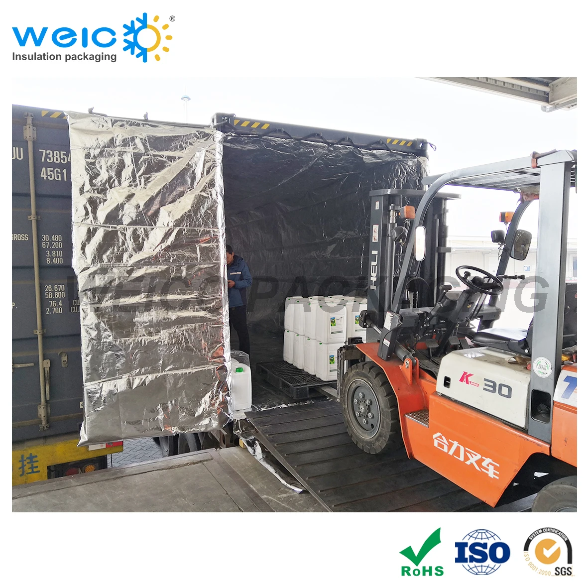 Cargo Foil Thermal Blankets Insulated Shipping Container Liner