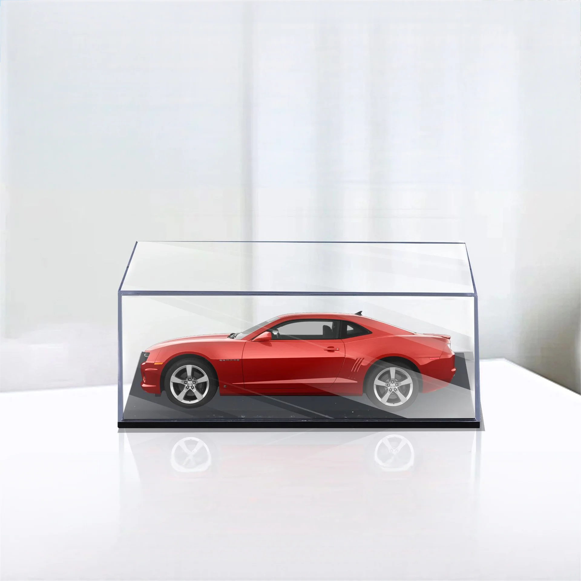 Custom 1:87 Transparent Acrylic Car Model Display Cabinet Handmade Toy Display Stand Plastic Rectangular Dust Cover Blind Box