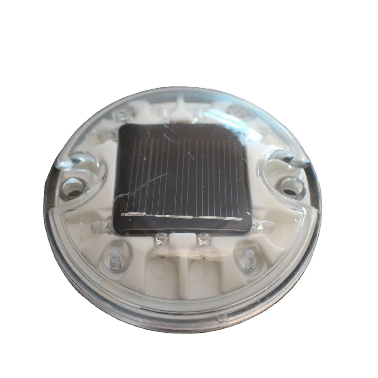 Solar Road Stud Raised PC Plastic Flashing Cat Eye Blinking Pavement Marker Deck Dock Step Floor Light for Road