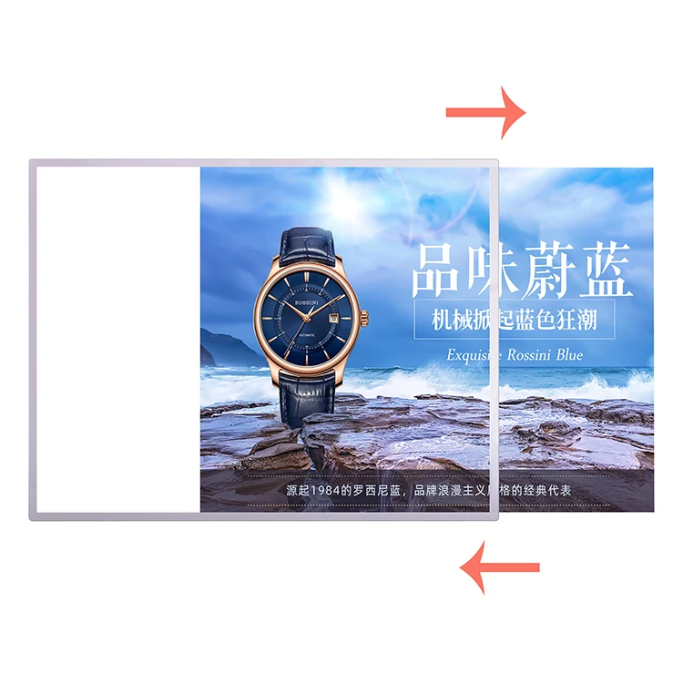 Light-Emitting Diode Thin Light Box Menu Indoor Billboard Display Stand Aluminum Floor-Standing Poster Advertising Light Box