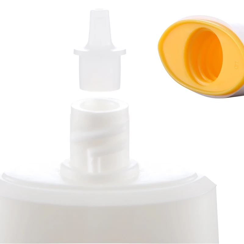 Empty White 50ml Eco Friendly Sunscreen Lotion Plastic Squeeze Eye Hand Cream Soft Cosmetic Tube Bottle Container Packaging