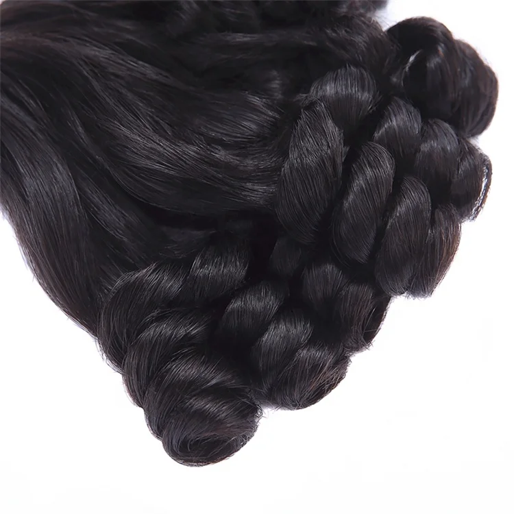 
Hot Beauty Hair Wholesale 12A Grade One Bundle From One Single Donor Double Drawn Spring Curl Virgin Funmi Human Hair 