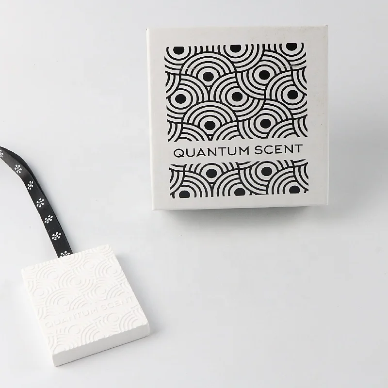 Wholesale Customized LOGO Luxury Fragrance Essential Oil Diffuser Car Hanging Scented Ceramic Stone Clay Diffuser