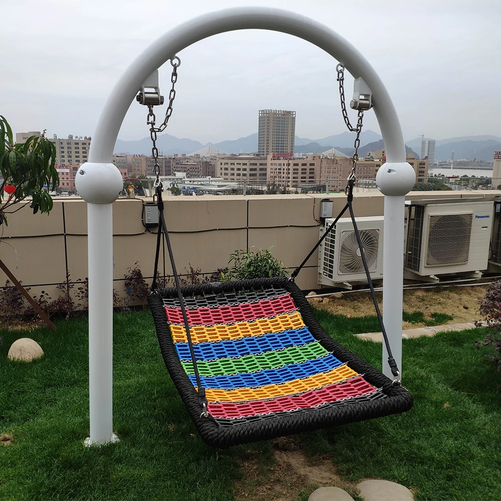 Outdoor reinforced and durable butterfly woven net swing, street public place amusement swing