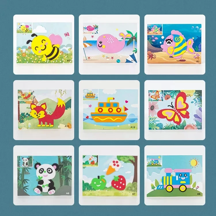 Creative Children Puzzle Toys 3D DIY Foam Stickers Art EVA Sticky Toy