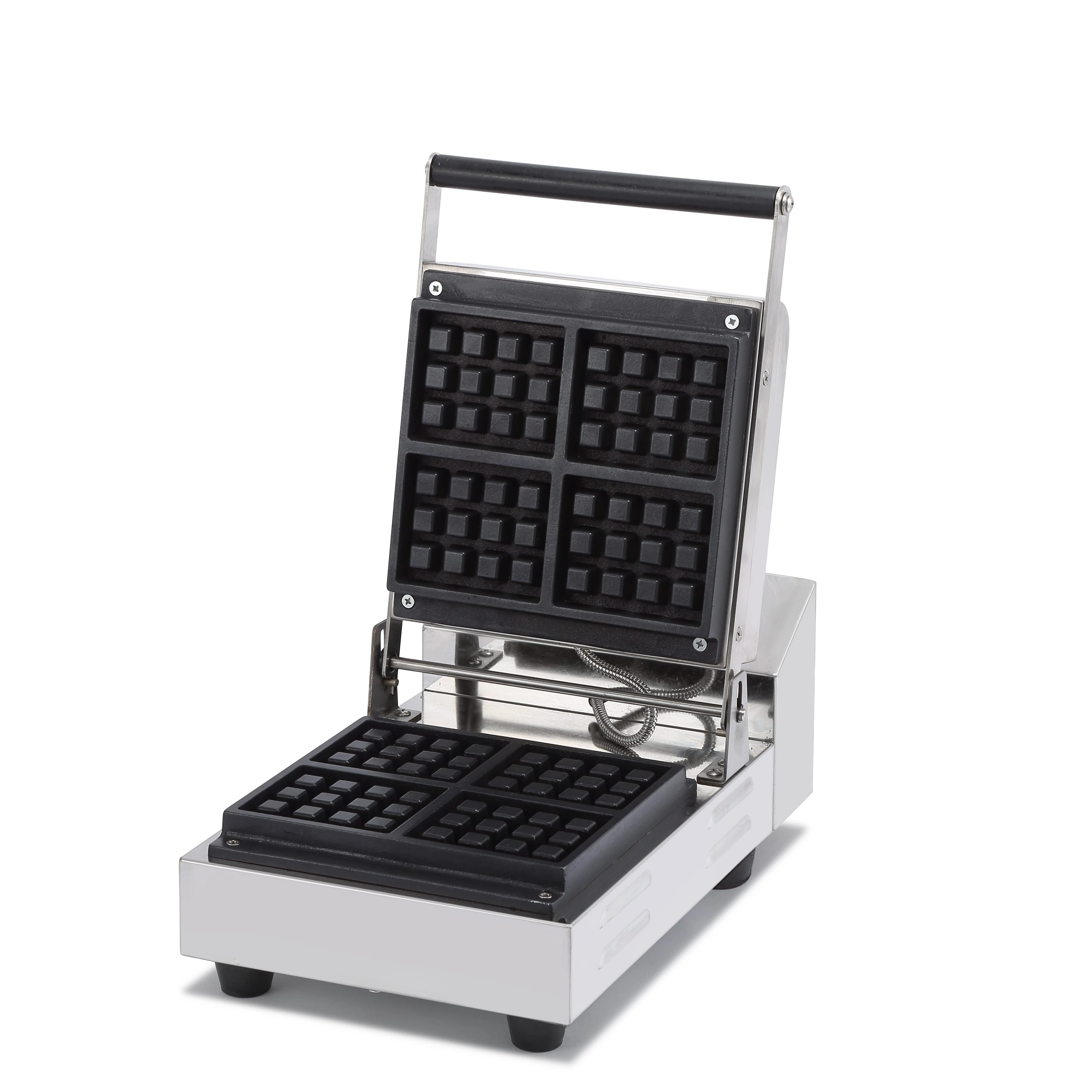 Коммерческая вафельница с двумя головками, вафельница с антипригарным покрытием, круглая вафельница, профессиональная хрустящая машина