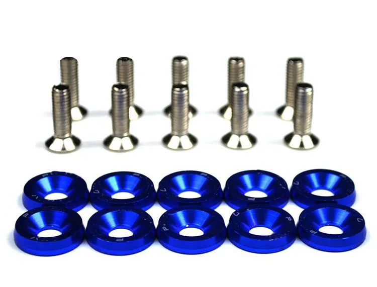  10 шт. JDM pwjdm винт finber tornillo cnc Заготовка pernos y tuercas алюминиевый брызговик/БАМПЕР шайба/болт двигатель BAY парадный