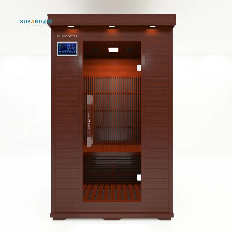 2 People Wooden Infrared House Computer Control Panel red cedar Sauna
