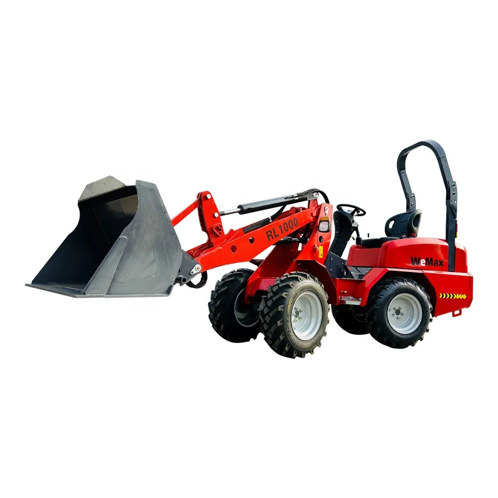 construction machinery 1000kg  mini skid steer track/ wheel telescopic front lifting loader