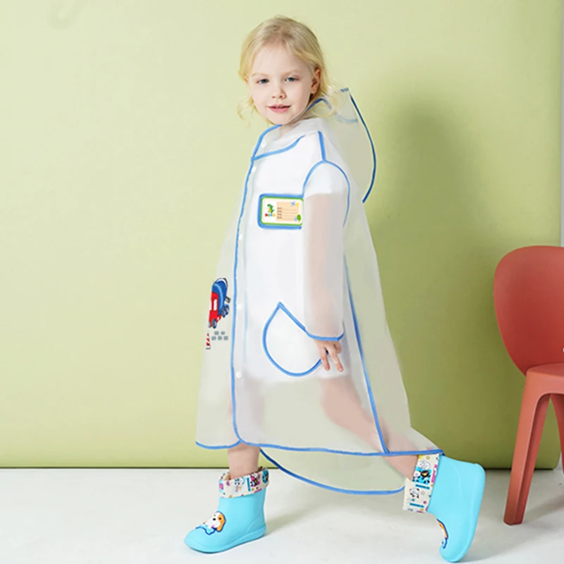 Kids Raincoats Waterproof Hooded Rain Poncho Jacket Toddler Boys Girls Rain Suit Reusable Rainwear