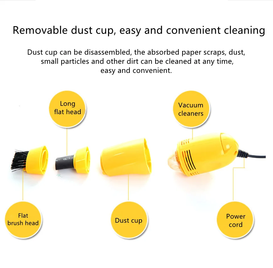 
Best Electric Ash Desktop Portable Small Keyboard Vacuum Cleaner 