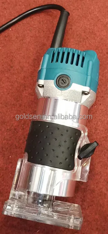 TOLHIT 6mm 6.35mm 650w Aluminum Body Mini Edge Laminate Trimming Router Machine Electric Power Hand Portable Wood Trimmer