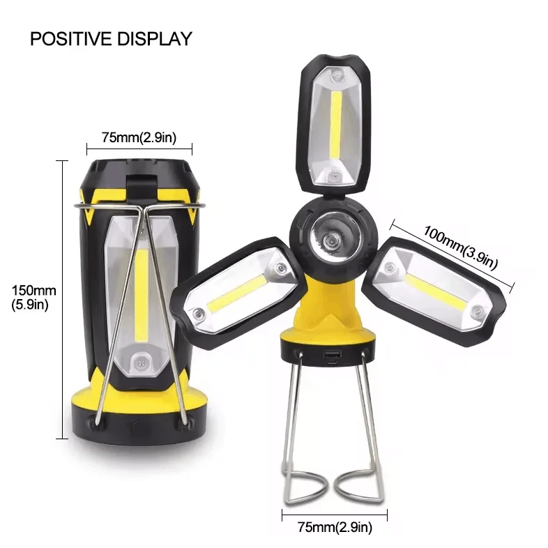 Wholesale 130 Lumen Waterproof Foldable ABS Material Lamp outdoor handle light camping