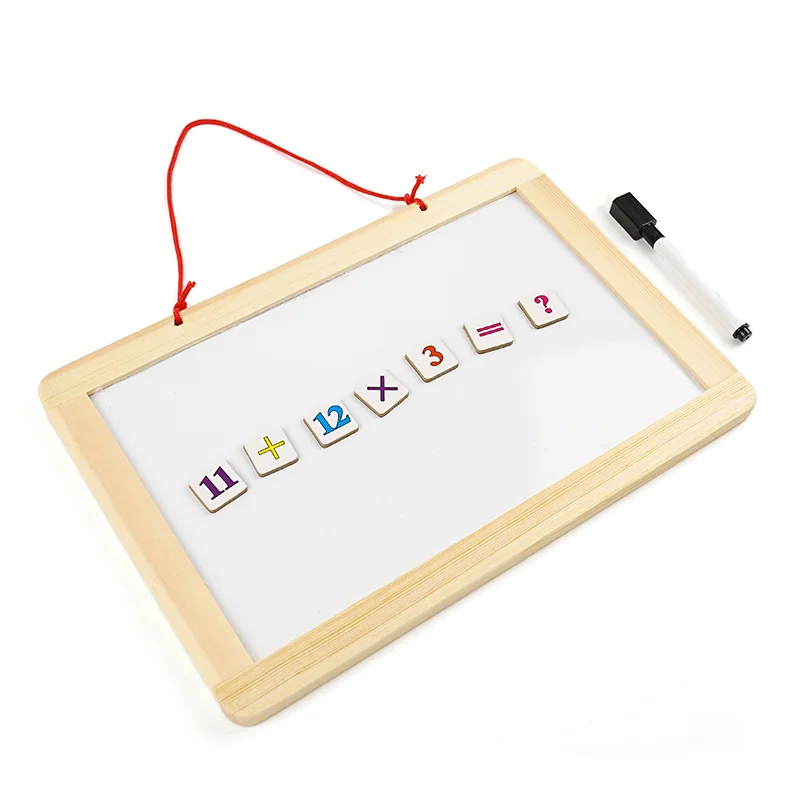 Small Cute Wooded Materials Magnetic Desktop Whiteboard Chalkboard For Classroom