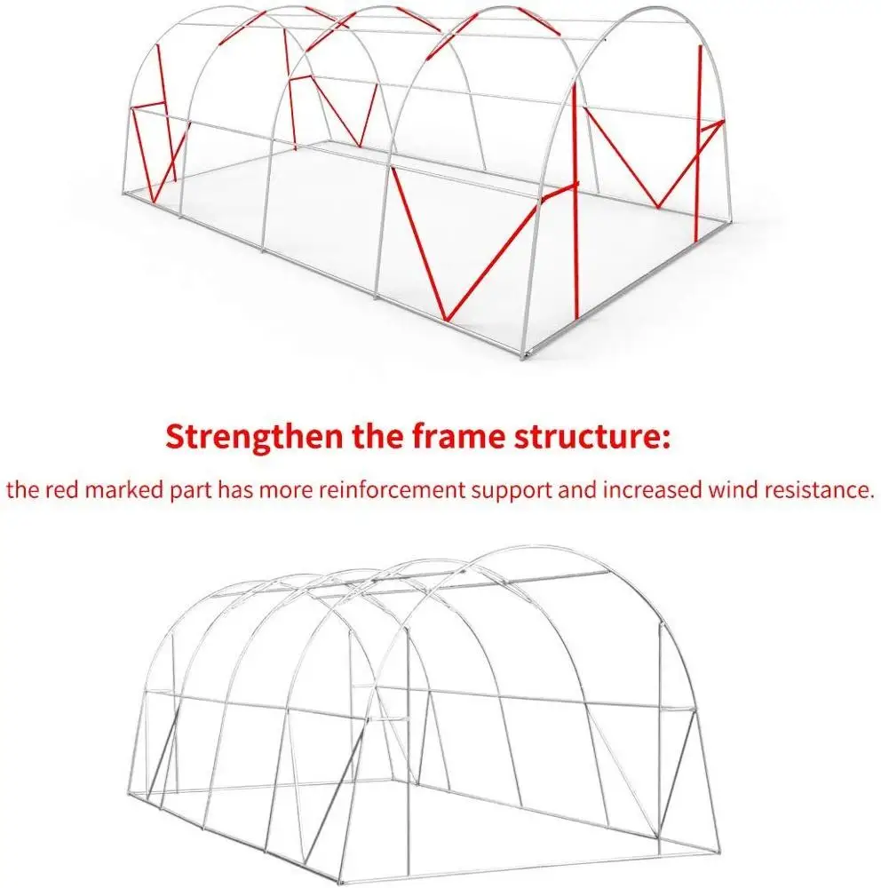 walk-in tunnel plastic greenhouse agriculture 3x6m