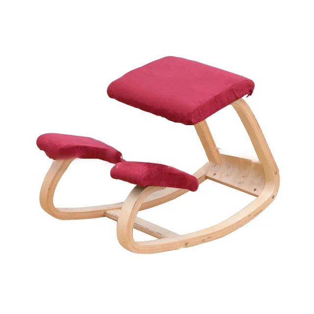 Factory can be customized wooden kneeling chairs with Backrest for home office desk