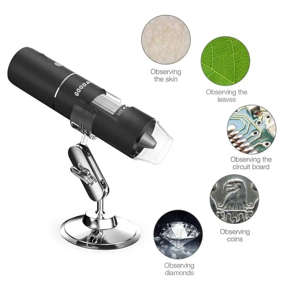 Wireless WiFi Microscope, 1000X Digital Microscope WIFI Electronic Magnifying Glass