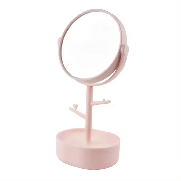 Fashion Table Makeup Mirror with Storage Case for Cosmetics