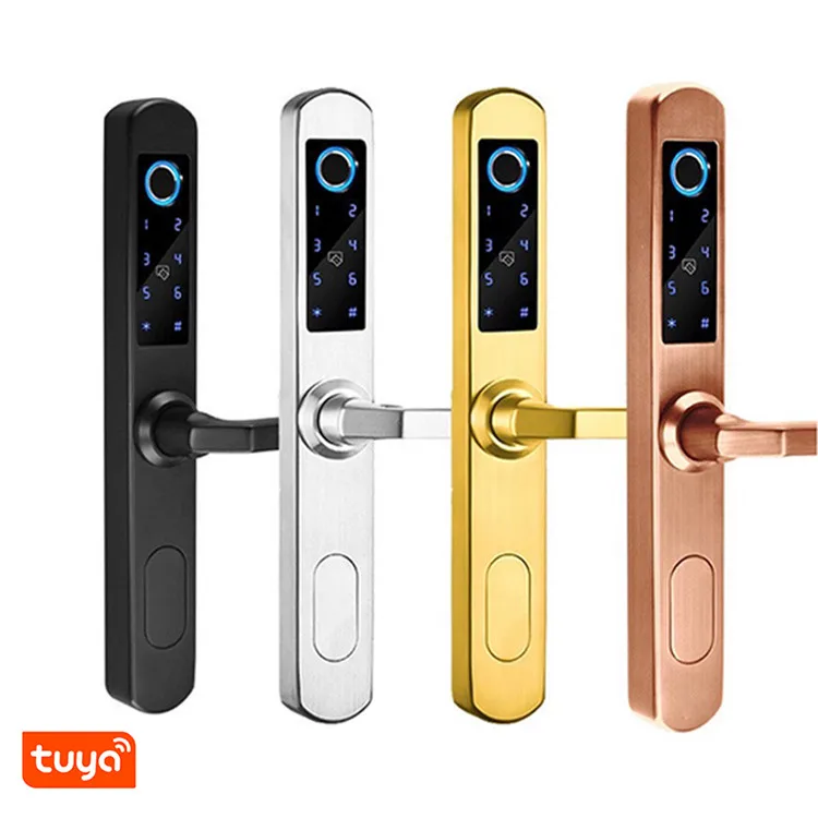 smart lock for metal sliding Aluminium door finger print cerradura inteligente dead bolt digital locks waterproof tuya wifi app