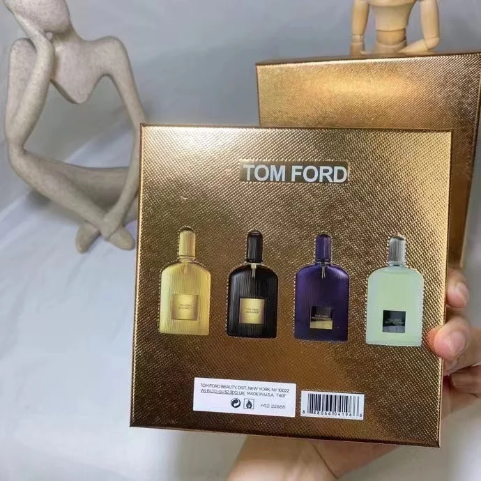 Wholesale 1:1 Best Quality 4*7.5ml Lasting Long Fragrance Cologne Tom Perfume Gift Set for Men