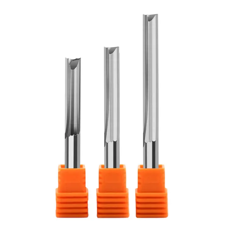 CNC Cabinet Door Router Bit 2 Flutes Straight Carbide End Mill For Wood