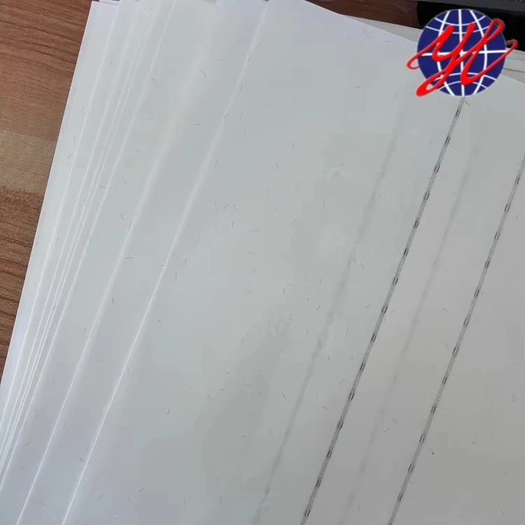 Паспортная защитная бумага с фиксированным расстоянием и защитной нитью индивидуальным текстом или логотипом для паспортной визы т. д.