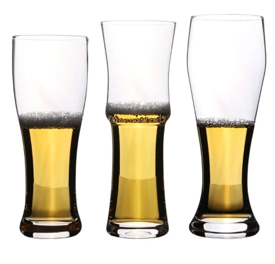 High borosilicate glass beer mug closed waist style beer mug