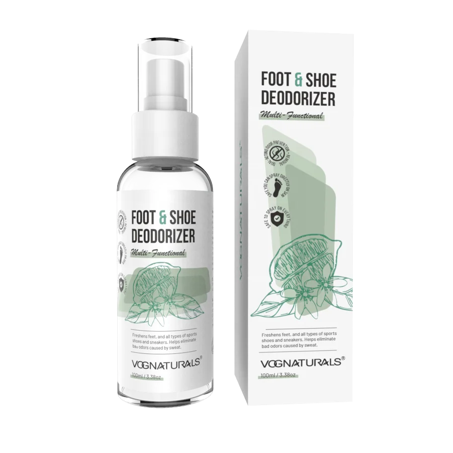Private Label Natural Soothe Cooling Sweat-Proof Odor Eliminator & Freshener,Multi-functional Foot And Shoe Deodorizer Spray