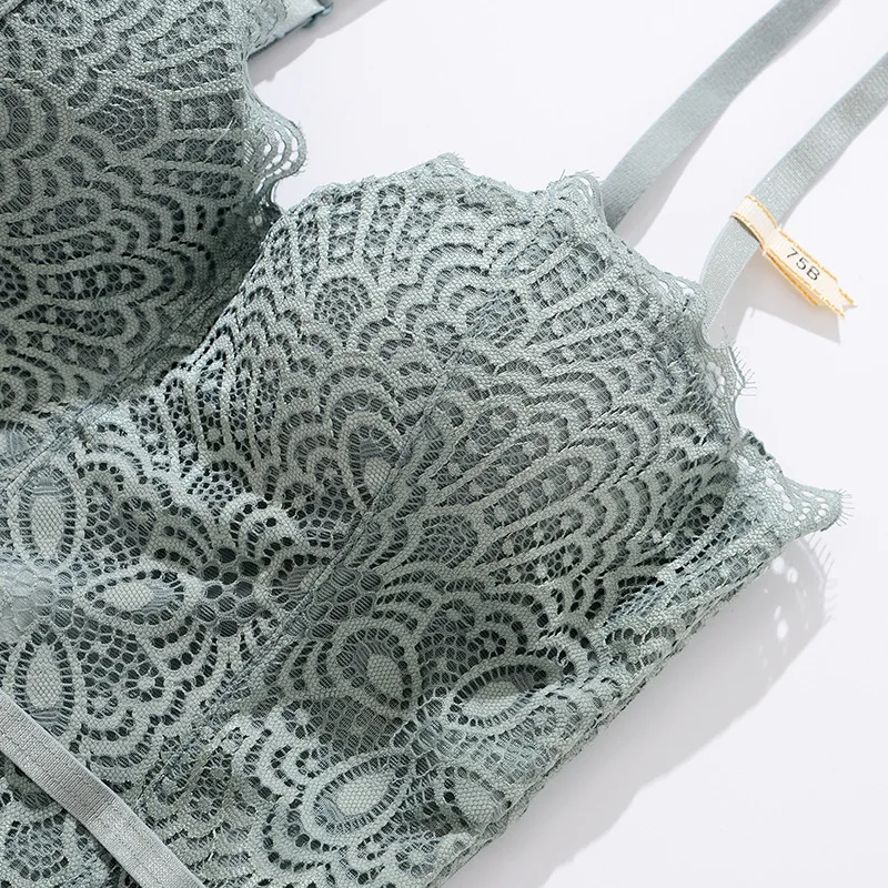 Manufacture wholesale French-style Lace Sexy White Bodysuit With Bra Young Girl Lace Bra Gathered Bodysuit