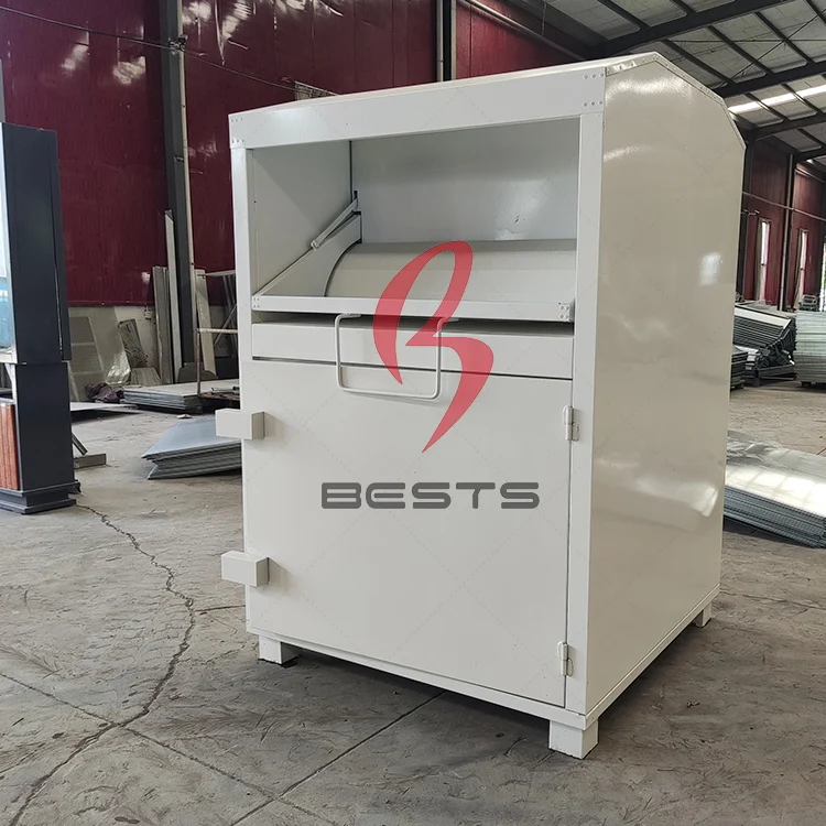 USA Street Steel clothing donation box with lock waste bins clothing bins