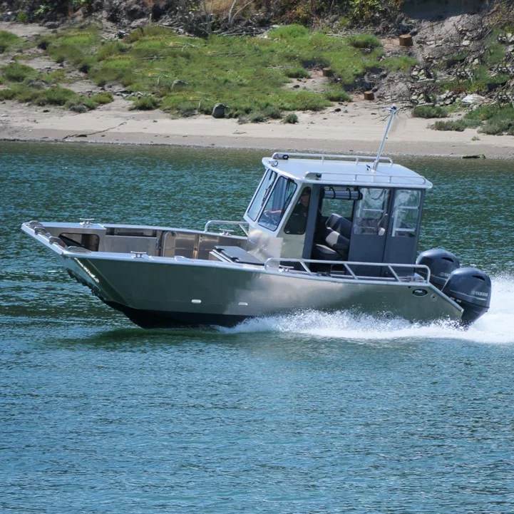 2025 Direct Factory Customized KINOCEAN Aluminum Landing Boat All Welded Landing Craft With Cabin For Sale