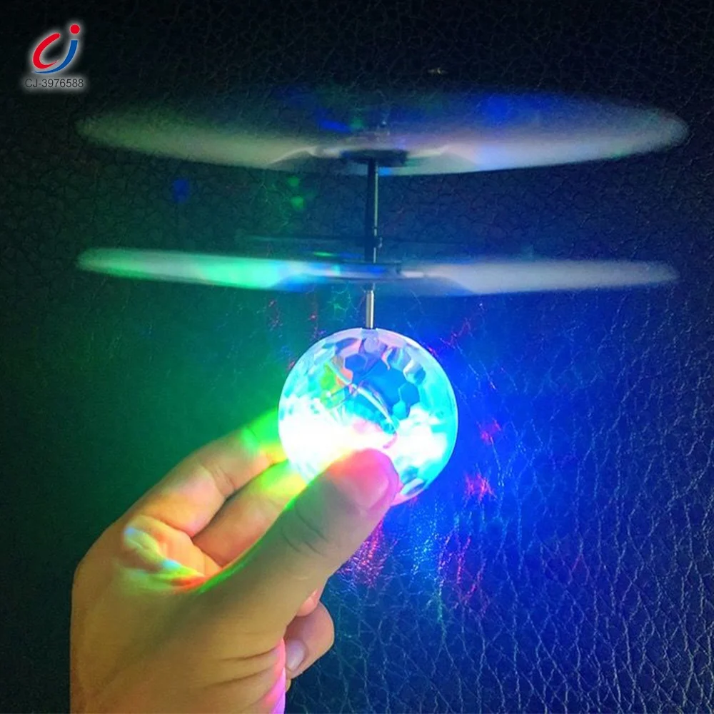 Chengji hand controlled rc helicopter flying ball flashing drone ufo infrared induction flying ball helicopter for kids