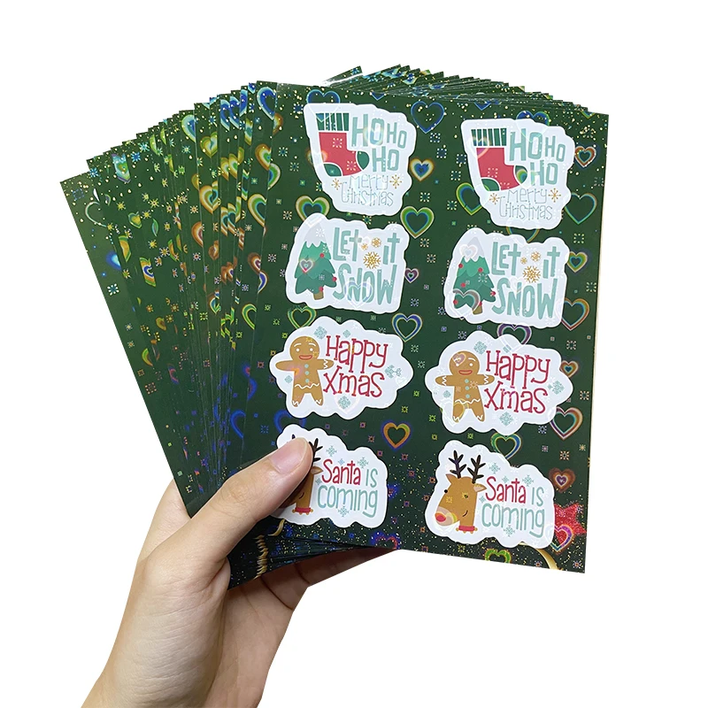 Custom Latest Popular Stickers Logo Vinyl Waterproof Kawaii Adhesive Kiss Cut Sticker Sheets