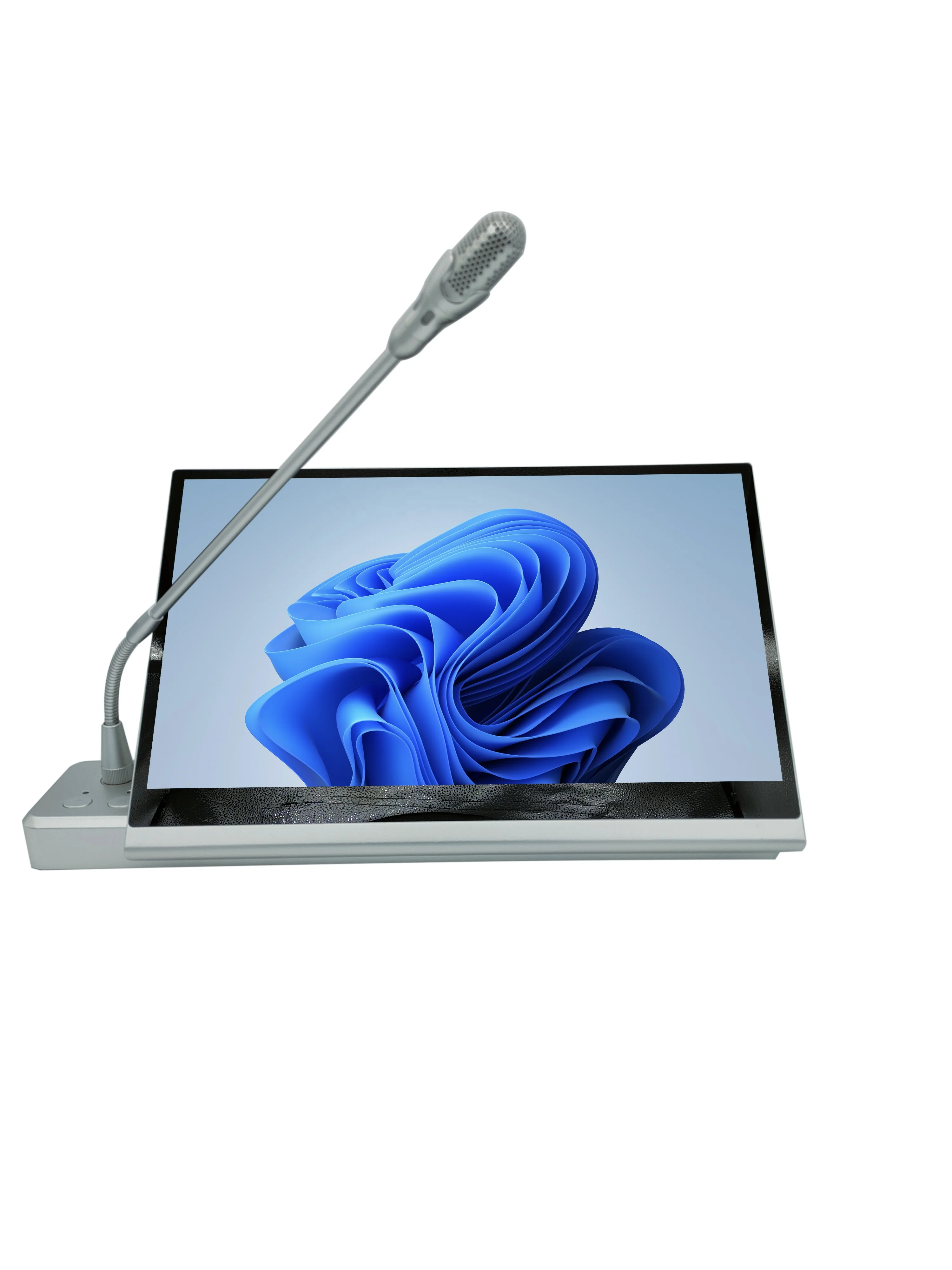 New Design Equipment Display Desk Lcd Lift Confer Monitor Smart Computer Stand Table Paperless Conference System