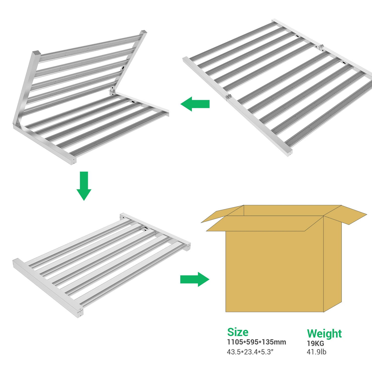 Best Full Spectrum Foldable LED Grow Light Bar 10 Strips 1000W Led for Indoor Greenhouse Plants Horticulture