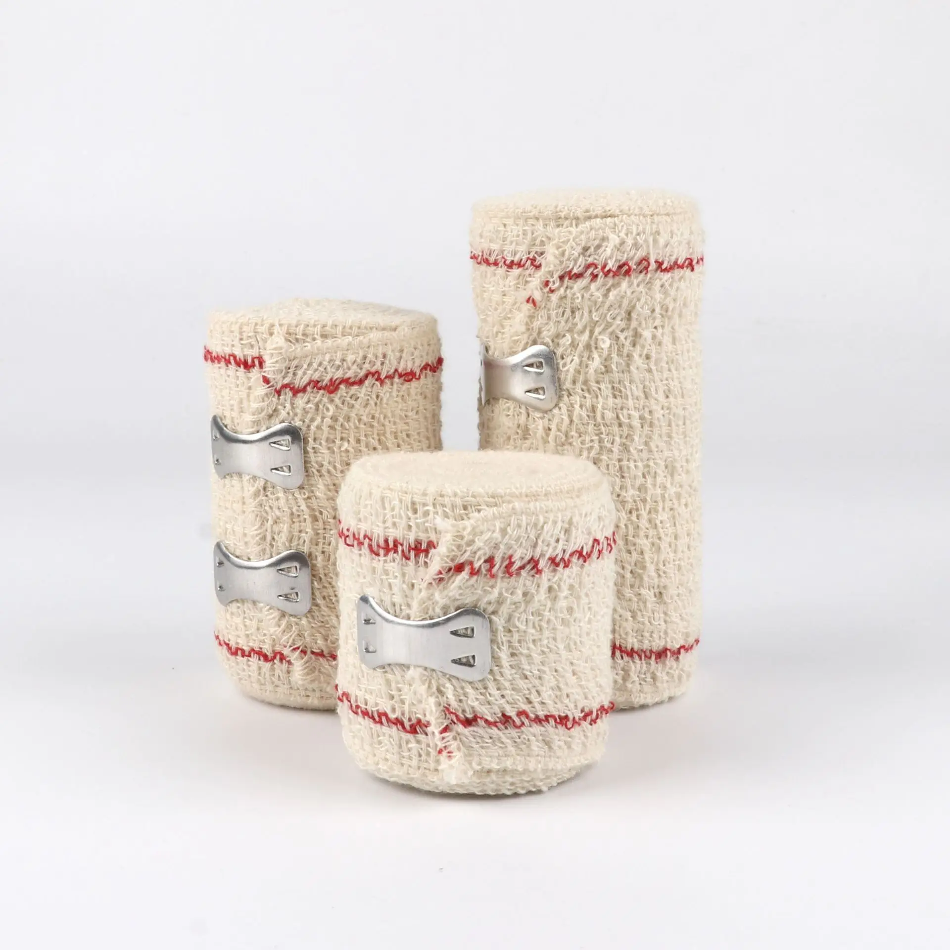 Factory Supply Disposable Medical Spandex Cotton Elastic Bandage Hospital Quality Crepe with Clips